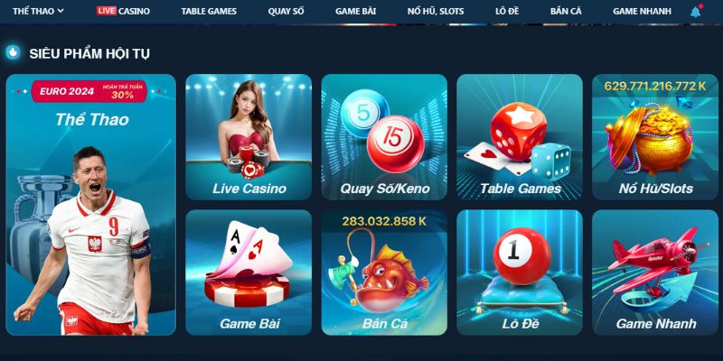 Hệ thống sảnh cược siêu phẩm tại Lucky88